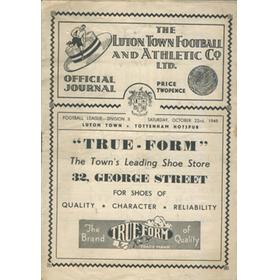 LUTON TOWN V TOTTENHAM HOTSPUR 1949-50 FOOTBALL PROGRAMME