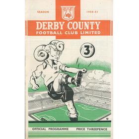 DERBY COUNTY V STOKE CITY 1950-51 FOOTBALL PROGRAMME