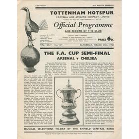 ARSENAL V CHELSEA 1952 (FA CUP SEMI-FINAL) FOOTBALL PROGRAMME