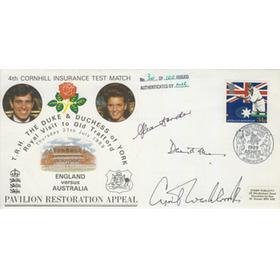 ENGLAND V AUSTRALIA 1989 (OLD TRAFFORD) SIGNED FIRST DAY COVER 