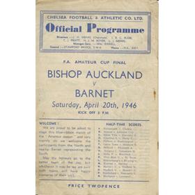 BISHOP AUCKLAND V BARNET 1946 (F.A. AMATEUR CUP FINAL) FOOTBALL PROGRAMME