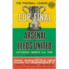 ARSENAL V LEEDS UNITED 1968 (LEAGUE CUP FINAL) FOOTBALL PROGRAMME