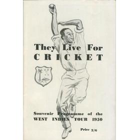 THEY LIVE FOR CRICKET - WEST INDIES CRICKET TOUR TO ENGLAND 1950
