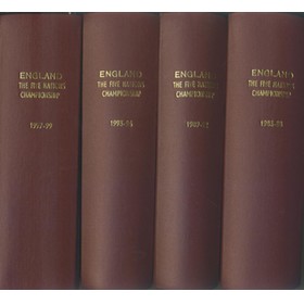 ENGLAND FIVE NATIONS RUGBY PROGRAMMES 1983 TO 1999 - 4 BOUND VOLUMES