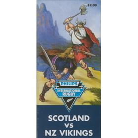 NZ VIKINGS V SCOTLAND 2000 RUGBY PROGRAMME
