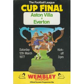 ASTON VILLA V EVERTON 1977 (LEAGUE CUP FINAL) FOOTBALL PROGRAMME