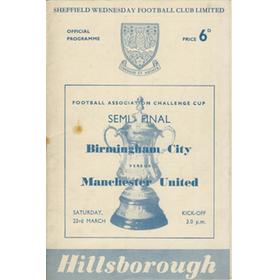 BIRMINGHAM CITY V MANCHESTER UNITED 1957 (F.A. CUP SEMI-FINAL) FOOTBALL PROGRAMME