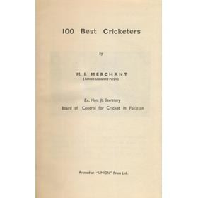 100 BEST CRICKETERS