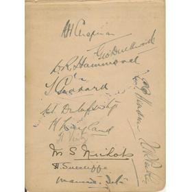 ENGLAND 1930 CRICKET AUTOGRAPHS