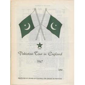 PAKISTAN TOUR IN ENGLAND 1967 CRICKET BROCHURE