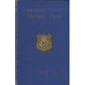 YORKSHIRE COUNTY CRICKET CLUB 1921 [ANNUAL]