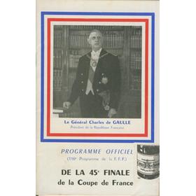 A.S. SAINT-ETIENNE V F.C. NANCY 1962 (FRENCH CUP FINAL) FOOTBALL PROGRAMME