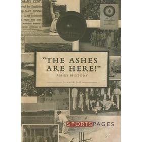 "THE ASHES ARE HERE!". ASHES HISTORY. SPORTSPAGES CRICKET CATALOGUE