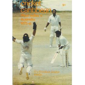 CRICKET CARIBBEAN - WEST INDIES V AUSTRALIA 1975-76 TOUR BROCHURE
