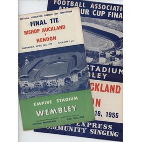 BISHOP AUCKLAND  V HENDON 1955 (AMATEUR CUP FINAL) FOOTBALL PROGRAMME