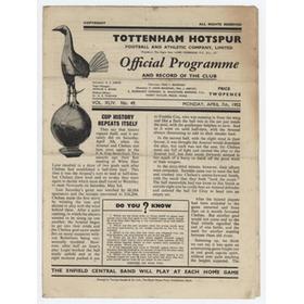 ARSENAL V CHELSEA 1952 (FA CUP SEMI-FINAL REPLAY) FOOTBALL PROGRAMME