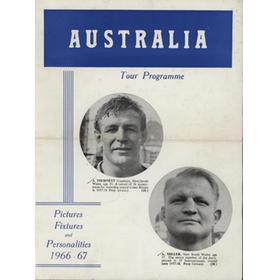 AUSTRALIA  RUGBY UNION TOUR OF GREAT BRITAIN 1966-67
