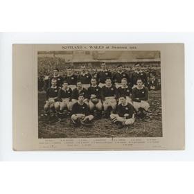 SCOTLAND 1912 (V WALES) RUGBY UNION POSTCARD