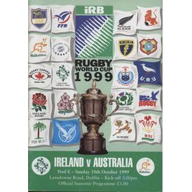IRELAND V AUSTRALIA 1999 RUGBY PROGRAMME