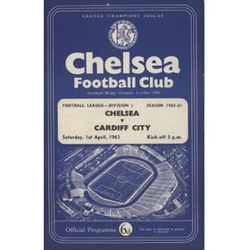 CHELSEA V CARDIFF CITY 1960-61 FOOTBALL PROGRAMME