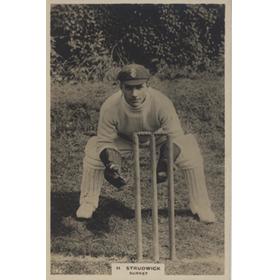 HERBERT STRUDWICK (SURREY) LARGE "PINNACE" CARD