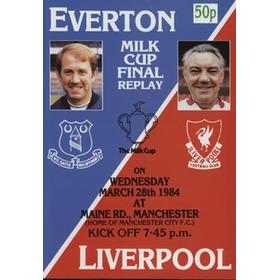 EVERTON V LIVERPOOL 1984 (MILK CUP FINAL REPLAY) FOOTBALL PROGRAMME