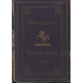 KENT COUNTY CRICKET CLUB 1923 [BLUE BOOK]