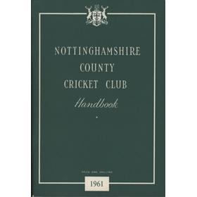 NOTTINGHAMSHIRE COUNTY CRICKET CLUB HANDBOOK 1961