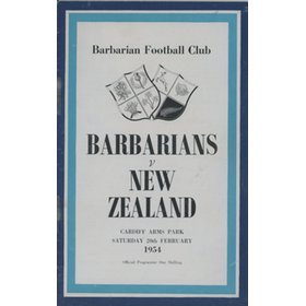 BARBARIANS V NEW ZEALAND 1954 RUGBY PROGRAMME