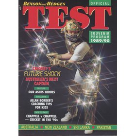 BENSON AND HEDGES TEST - OFFICIAL SOUVENIR PROGRAM 1989/90