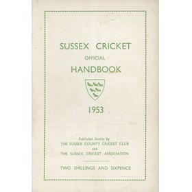 OFFICIAL SUSSEX CRICKET HANDBOOK 1953