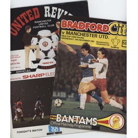 MANCHESTER UNITED V BRADFORD CITY 1982-83 FOOTBALL PROGRAMMES (X2)