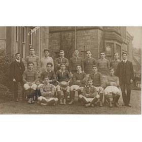 AMPLEFORTH SCHOOL 1909-10 RUGBY POSTCARD (ST. BEDE
