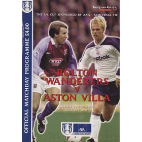 BOLTON WANDERERS V ASTON VILLA  2000 (F.A. CUP SEMI-FINAL) FOOTBALL PROGRAMME