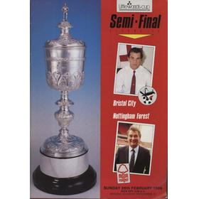 BRISTOL CITY V NOTTINGHAM FOREST 1989 (LEAGUE CUP SEMI-FINAL) FOOTBALL PROGRAMME