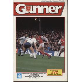 ARSENAL V EVERTON 1988 (LEAGUE CUP SEMI FINAL) FOOTBALL PROGRAMME