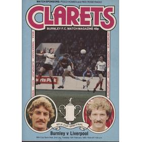 BURNLEY V LIVERPOOL 1983 (LEAGUE CUP SEMI FINAL) FOOTBALL PROGRAMME