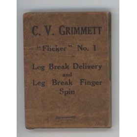 C.V. GRIMMETT FLICKER BOOK NO.1 - LEG BREAK DELIVERY AND LEG BREAK FINGER SPIN