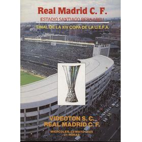 REAL MADRID V VIDEOTON (UEFA CUP FINAL) 1985 FOOTBALL PROGRAMME