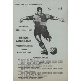 BISHOP AUCKLAND PRESENT PLAYERS V PAST PLAYERS 1960-61 FOOTBALL PROGRAMME
