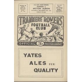 TRANMERE ROVERS V WITTON ALBION (FA CUP 1ST RD) 1957-58 FOOTBALL PROGRAMME