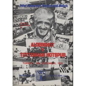 ALDERSHOT V TOTTENHAM HOTSPUR 1978-79 (JOHN ANDERSON TESTIMONIAL) FOOTBALL PROGRAMME