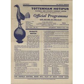BARNET V LEYTON (AMATEUR CUP SEMI-FINAL) 1951-52 FOOTBALL PROGRAMME