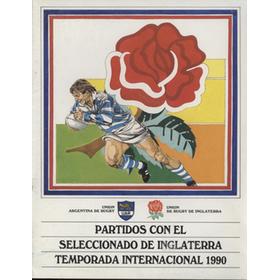 ARGENTINA V ENGLAND 1990 RUGBY UNION PROGRAMME (FIRST TEST)