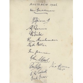 AUSTRALIA 1946-47 (2ND ASHES TEST) CRICKET AUTOGRAPHS