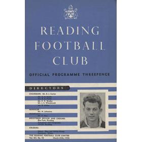 READING V LUTON TOWN 1957-58 FOOTBALL PROGRAMME