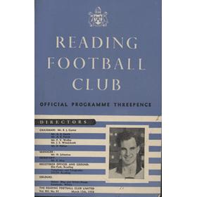 READING V BRIGHTON AND HOVE ALBION 1957-58 FOOTBALL PROGRAMME