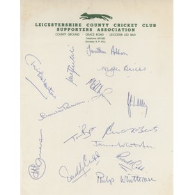 LEICESTERSHIRE 1984 CRICKET AUTOGRAPHS