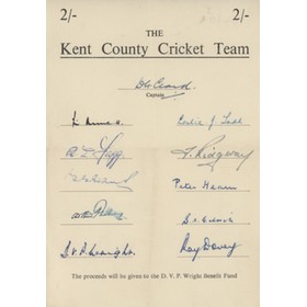 KENT 1950 CRICKET AUTOGRAPHS