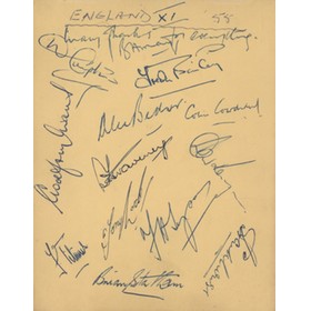 ENGLAND 1955 CRICKET AUTOGRAPHS
